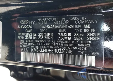 2024 Hyundai Ioniq 5 Se z USA, uszkodzony, nr VIN KM8KM4DE5RU330745